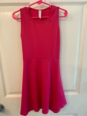 Girls' Bright Fuchsia Sleeveless Fit & Flare Dress -